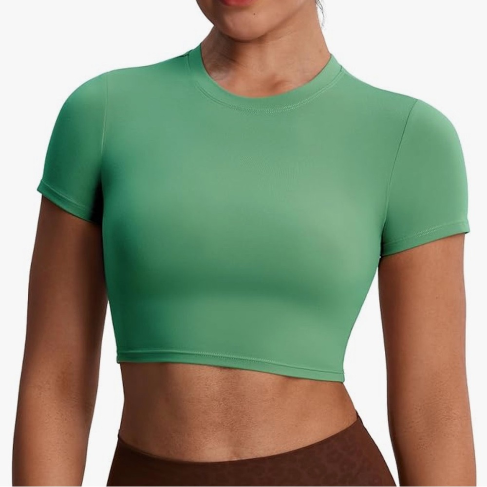 Aoxjox Athletic Green Crop Top